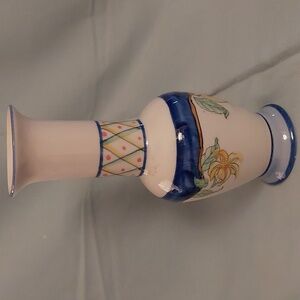 Hand Painted Vase Fruit & Flowers